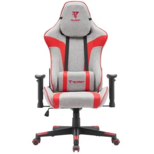 Tempest Conquer Silla Gaming Gris/Roja Tela Transpirable