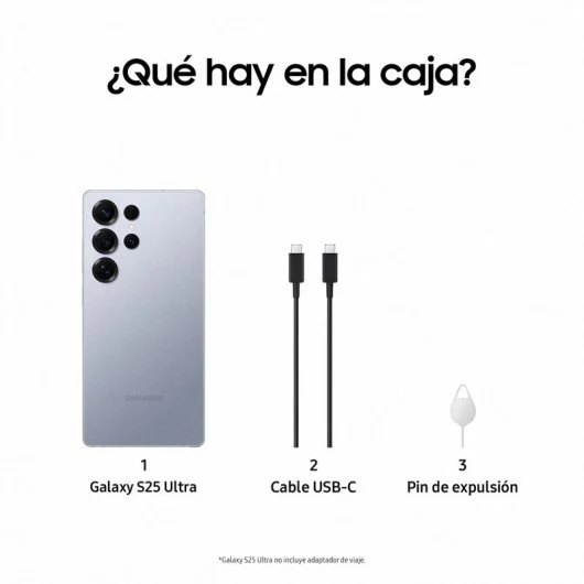 Móvil Samsung Galaxy S25 Ultra Smartphone con IA Almacenamiento 256GB Batería 5.000mAh Titanio Azul